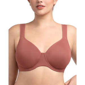 image:imageHSIA Bras for Women Minimizer Full Coverage Plus Size T Shirt Unlined Underwire Smooth Bra Seamless Cups Joan Ultimate SoftSpiced Red