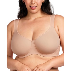 image:imageHSIA Bras for Women Minimizer Full Coverage Plus Size T Shirt Unlined Underwire Smooth Bra Seamless Cups Joan Ultimate SoftTaupe Beige
