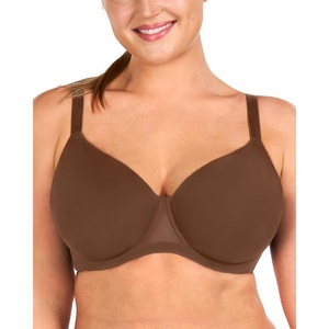 image:imageHSIA Minimizer Bra for Women  Air Mesh TShirt Full Coverage Seamless Bra Plus Size Underwire Padded Bra for Large BustCoffee Brown