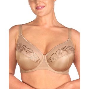 image:imageHSIA Minimizer Bras for Women Full Coverage Embroidered Bras Plus Size Bra for Heavy Breasts Unlined Bra with UnderwireDark Beige Fbd0366