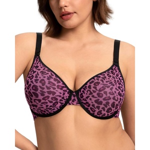 image:imageHSIA Minimizer Bras for Women Full Coverage Underwire Unlined Mesh Plus Size Convertible Bra for Big BustedBlack and Pink