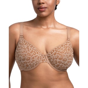 image:imageHSIA Minimizer Bras for Women Full Coverage Underwire Unlined Mesh Plus Size Convertible Bra for Big BustedDark Beige