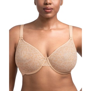 image:imageHSIA Minimizer Bras for Women Full Coverage Underwire Unlined Mesh Plus Size Convertible Bra for Big BustedLeopard Light Beige