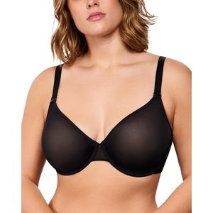 image:imageHSIA Minimizer Bras for Women Full Coverage Underwire Unlined Mesh Plus Size Convertible Bra for Big BustedSolid Black