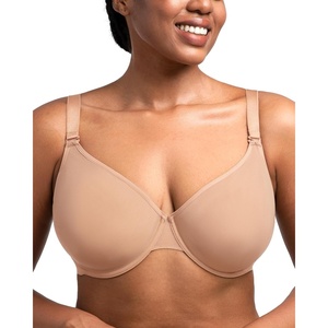 image:imageHSIA Minimizer Bras for Women Full Coverage Underwire Unlined Mesh Plus Size Convertible Bra for Big BustedSolid Warm Beige
