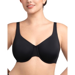 image:imageHSIA Minimizer Bras for Women Plus Size Full Coverage Unlined T Shirt Bra Seamless Underwire Cool Comfort Daily BrasBlack