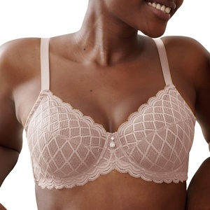 image:imageHSIA Underwire Minimizer Bra Womens Unlined Plus Size Bra Full Bust Sheer Bra Sexy Lace Unpadded Bra 34C44DDD