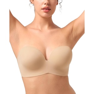 image:imageHSIA Wireless Tshirt Bras for Women Push Up Seamless Full Coverage Bralette No Wire Everyday Comfort BraLight Beige