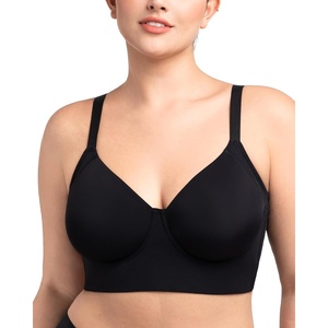 image:imageHSIA Womens Minimizer Bra Full Coverage Plus Size TShirt Longline Smooth Seamless Unlined Bra Underwire Corset Black 38DD