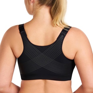 image:imageHSIA Womens Posture Minimizer Bra  Front Closure Bra for Women No Underwire Back Support Plus Size Full Coverage BraBlack