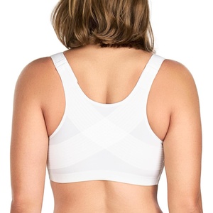 image:imageHSIA Womens Posture Minimizer Bra  Front Closure Bra for Women No Underwire Back Support Plus Size Full Coverage BraWhite