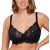 image:imageHSIA Minimizer Bra for Women  Plus Size Full Coverage Lace Bra with Underwire Non PaddedBlack