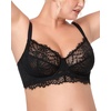 image:imageHSIA Minimizer Bra for Women  Plus Size Full Coverage Lace Bra with Underwire Non PaddedBlack