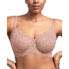 image:imageHSIA Minimizer Bra for Women  Plus Size Full Coverage Lace Bra with Underwire Non PaddedDark Pink