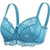 image:imageHSIA Minimizer Bra for Women  Plus Size Full Coverage Lace Bra with Underwire Non PaddedHorizon Blue