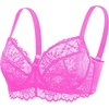 image:imageHSIA Minimizer Bra for Women  Plus Size Full Coverage Lace Bra with Underwire Non PaddedHot Pink
