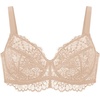 image:imageHSIA Minimizer Bra for Women  Plus Size Full Coverage Lace Bra with Underwire Non PaddedWarm Beige