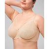 image:imageHSIA Minimizer Bras for Women Full Coverage Unlined Lace Sexy Plus Size Underwire Bra for Large BreastsApricot