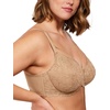 image:imageHSIA Minimizer Bras for Women Full Coverage Unlined Lace Sexy Plus Size Underwire Bra for Large BreastsBeige