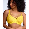 image:imageHSIA Minimizer Bras for Women Full Coverage Unlined Lace Sexy Plus Size Underwire Bra for Large BreastsBright Yellow