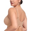 image:imageHSIA Minimizer Bras for Women Full Coverage Unlined Lace Sexy Plus Size Underwire Bra for Large BreastsChristmaslight Beige