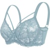 image:imageHSIA Minimizer Bras for Women Full Coverage Unlined Lace Sexy Plus Size Underwire Bra for Large BreastsGrey Blue