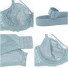 image:imageHSIA Minimizer Bras for Women Full Coverage Unlined Lace Sexy Plus Size Underwire Bra for Large BreastsGrey Blue