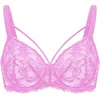 image:imageHSIA Minimizer Bras for Women Full Coverage Unlined Lace Sexy Plus Size Underwire Bra for Large BreastsPink Purple