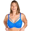 image:imageHSIA Minimizer Bras for Women Full Coverage Unlined Lace Sexy Plus Size Underwire Bra for Large BreastsSky Blue