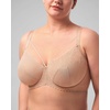 image:imageHSIA Minimizer Bras for Women Full Coverage Unlined Lace Sexy Plus Size Underwire Bra for Large BreastsWarm Beige