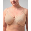image:imageHSIA Minimizer Bras for Women Full Coverage Unlined Lace Sexy Plus Size Underwire Bra for Large BreastsWarm Beige