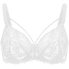 image:imageHSIA Minimizer Bras for Women Full Coverage Unlined Lace Sexy Plus Size Underwire Bra for Large BreastsWhite