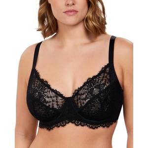 image:imageHSIA Minimizer Bra for Women  Plus Size Full Coverage Lace Bra with Underwire Non PaddedBlack