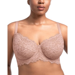 image:imageHSIA Minimizer Bra for Women  Plus Size Full Coverage Lace Bra with Underwire Non PaddedDark Pink