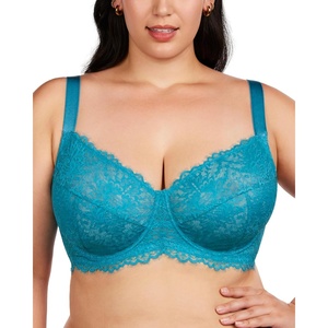 image:imageHSIA Minimizer Bra for Women  Plus Size Full Coverage Lace Bra with Underwire Non PaddedHorizon Blue