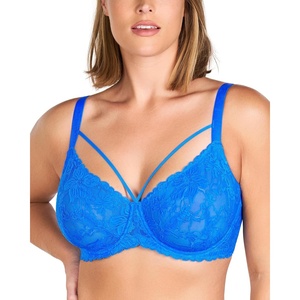 image:imageHSIA Minimizer Bras for Women Full Coverage Unlined Lace Sexy Plus Size Underwire Bra for Large BreastsSky Blue