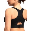 image:imageHSIA Sports Bras for Women High Support Large Bust FlexCore Racerback Lined  Wireless Plus Size Bra with Sewn in PadsBlack