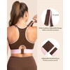image:imageHSIA Sports Bras for Women High Support Large Bust FlexCore Racerback Lined  Wireless Plus Size Bra with Sewn in PadsChocolate Contrast Pink