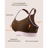 image:imageHSIA Sports Bras for Women High Support Large Bust FlexCore Racerback Lined  Wireless Plus Size Bra with Sewn in PadsChocolate Contrast Pink
