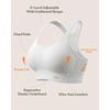 image:imageHSIA Sports Bras for Women High Support Large Bust FlexCore Racerback Lined  Wireless Plus Size Bra with Sewn in PadsIncanus
