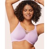 image:imageHSIA Minimizer Bras for Women Plus Size Full Coverage Coolcomfort T Shirt Unlined Bra with Underwire for Heavy BreastPurple Classic
