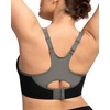 image:imageHSIA High Support Sports Bra for Women Full Coverage Unlined Large Bust Bra  Outside Underwire High Impact Lift Wider Mesh Racerback Adjustable Straps for Running HIIT amp Sports 2 Nipple CoversBlack
