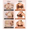 image:imageHSIA Minimizer Bras for Women Air Mesh TShirt Full Coverage Underwire Bra  UltraThin Sandwich Cup Lightly Lined Breathable in Summer Supportive Plus Size Disappear under Clothes Back SmoothingCoffee Brown