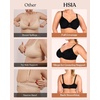 image:imageHSIA Minimizer Bras for Women Air Mesh TShirt Full Coverage Underwire Bra  UltraThin Sandwich Cup Lightly Lined Breathable in Summer Supportive Plus Size Disappear under Clothes Back SmoothingBlack