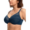 image:imageHSIA Minimizer Bras for Women Enchante Lace Underwire Bra for Heavy Breast  Full Coverage Breathable in Summer Plus Size Supportive Unlined Lifting Back Fat Smoothing Offer Natural Shape SoftOcean