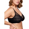 image:imageHSIA Minimizer Bras for Women Enchante Lace Underwire Bra for Heavy Breast  Full Coverage Breathable in Summer Plus Size Supportive Unlined Lifting Back Fat Smoothing Offer Natural Shape SoftBlack