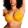 image:imageHSIA Minimizer Bras for Women Enchante Lace Underwire Bra for Heavy Breast  Full Coverage Breathable in Summer Plus Size Supportive Unlined Lifting Back Fat Smoothing Offer Natural Shape SoftCadmium Yellow