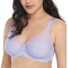 image:imageHSIA Minimizer Bras for Women Full Coverage Underwire Lace Mermaid Scales  Plussize fit unlined underwire support nonstretch lace and mesh backsmoothing band wide straps sizes 3248 CIPurple
