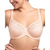 image:imageHSIA Minimizer Bras for Women Full Coverage Underwire Lace Mermaid Scales  Plussize fit unlined underwire support nonstretch lace and mesh backsmoothing band wide straps sizes 3248 CIRose Cloud