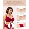 image:imageHSIA Minimizer Bras for Women Plus Size Unlined Tshirt Bra for Large Breast  CoolComfort in Summer Everyday Bra Full Coverage Underwire Supportive Seamless Back Fat Smoothing Offer Natural ShapeSatinburgundy